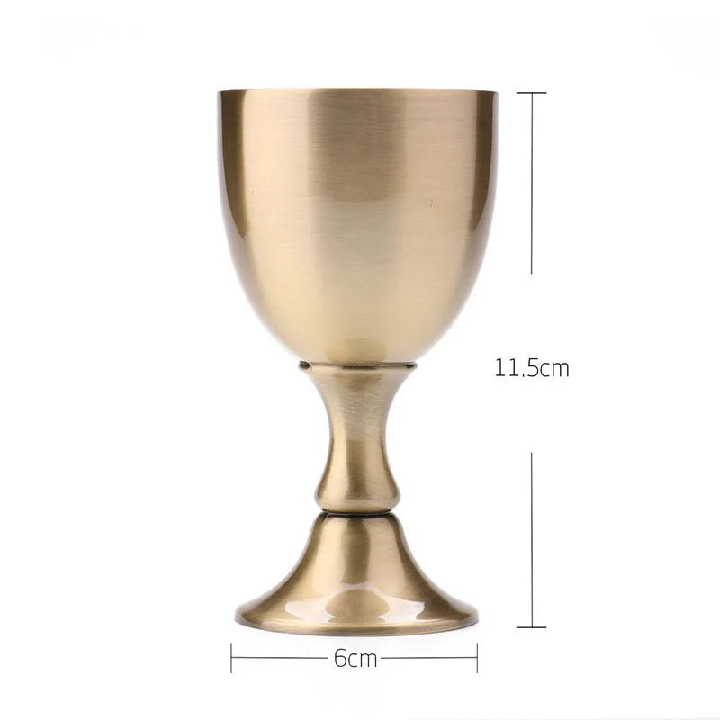 Vintage Copper Wine Glass 100ml – Handcrafted Retro Goblet
