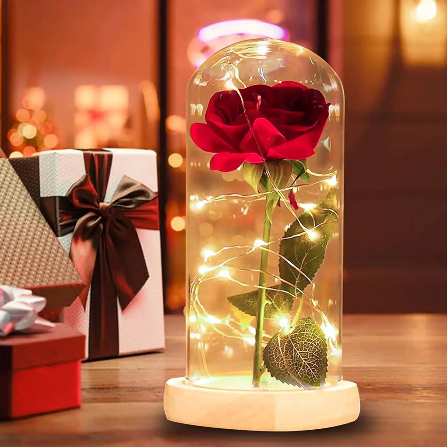 Enchanted Rose Lamp – LED Glass Dome Gift for Valentine’s Day