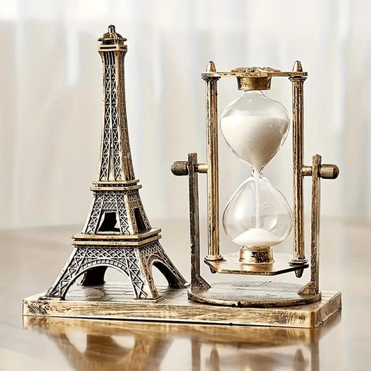 Vintage Eiffel Tower Hourglass – Home & Office Desk Decoration